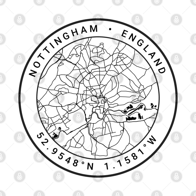 Nottingham Map by Ryan-Cox