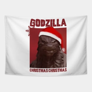 Godzilla for Merry Christmas Tapestry