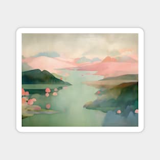 Ethereal Dream Landscape Mountains Magnet