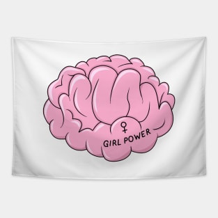 Girl Power Brain Tapestry