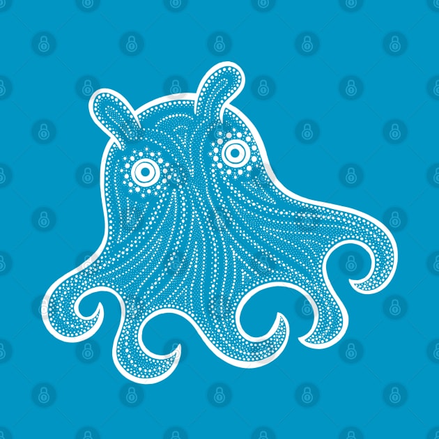 Dumbo Octopus drawing - marine animal lovers design by Green Paladin