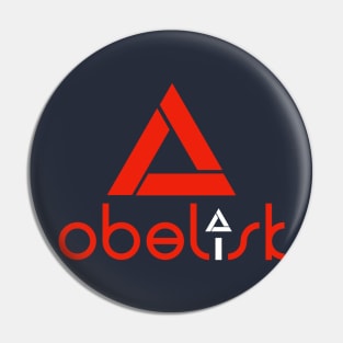 Obelisk Logo and Name Red Pin