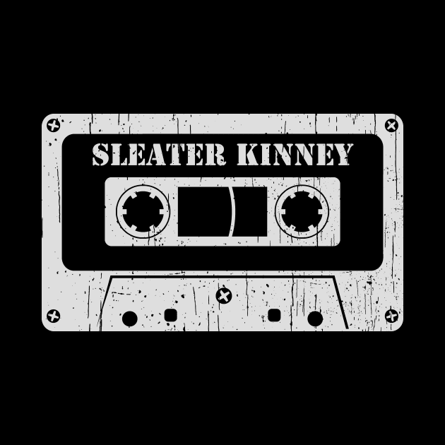 Sleater Kinney - Vintage Cassette White by FeelgoodShirt