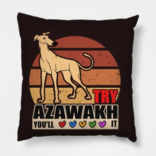 Azawakh Dog Retro Pillow