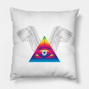 Third Eye with Wings Pillow