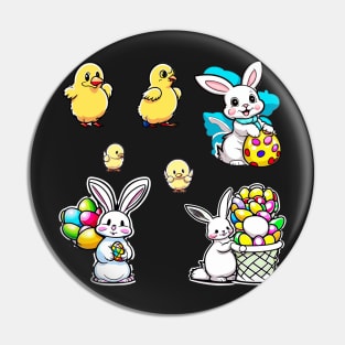 Easter Bunny Sticker Pack Pin