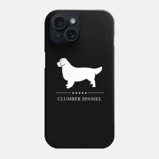 Clumber Spaniel Dog White Silhouette Phone Case