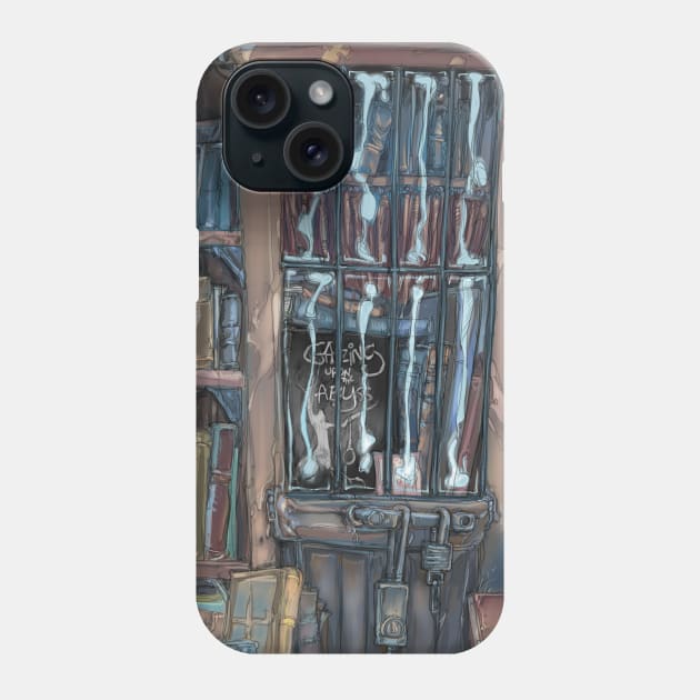 Gazing Upon the Abyss Phone Case by Grindwheel Games Store