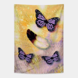 The Concept of Time, Butterflies and Birds Tapestry