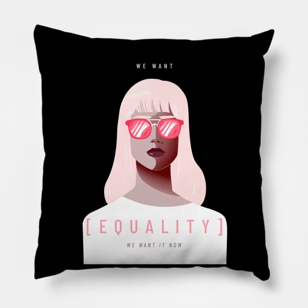 Feminist T-Shirt Avatar Woman Pillow by ValueArt