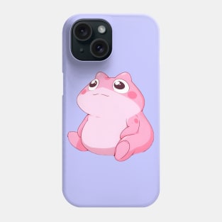 Sitting Chubby Pink Anime Frog In Kawaii Aesthetic Phone Case