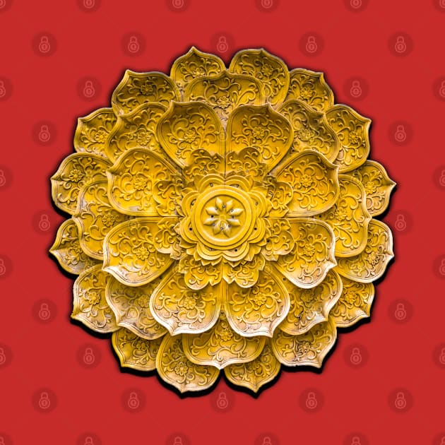 Chinese Gold Lotus Symbol by dalyndigaital2@gmail.com