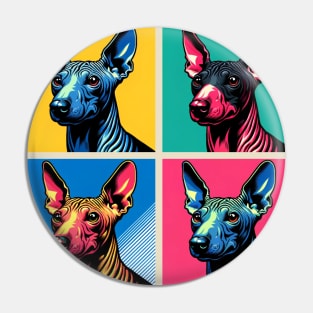 American Hairless Terrier Pop Art - Dog Lovers Pin