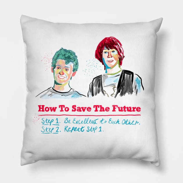 How To Save the Future Pillow by MikeBrennanAD