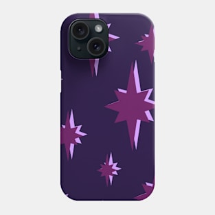 Purple Stars Night Sky, Christmas Phone Case