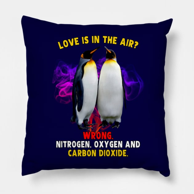 Funny And Cute Valentines Day Penguin Meme For Valentine Lover Pillow by Pharaoh Shop
