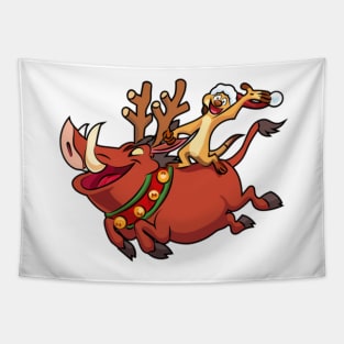 The Lion King Timon and Pumbaa Christmas Tapestry