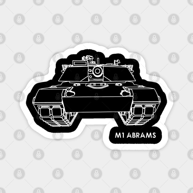 M1 Abrams Tank Magnet by Arassa Army