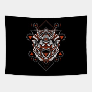 Oni mecha mask Tapestry