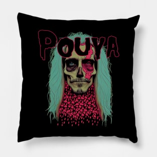 Rapper Pouya Retro Shorror Punk Skull Style | Vintage Graphic Pillow