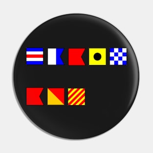 CABIN BOY SPELT OUT IN NAUTICAL FLAGS Pin