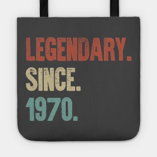 Retro Vintage 50th Birthday Legendary Since 1970 Tote