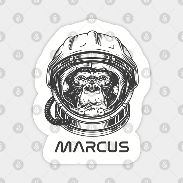 Marcus the Space Chimp Magnet by TipsyCurator