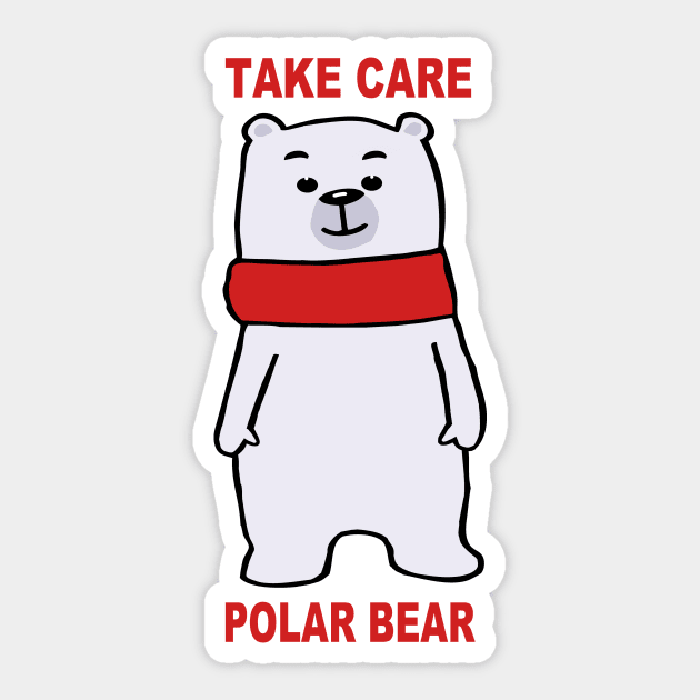 Cute Polar Bear Stickers, Illustrated Stickers, American Travel