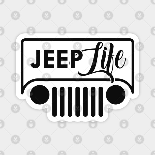 Jeep Life Magnet by KC Happy Shop