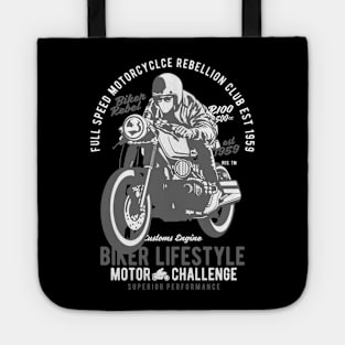 Biker Motorcycle Cafe Racer Tote