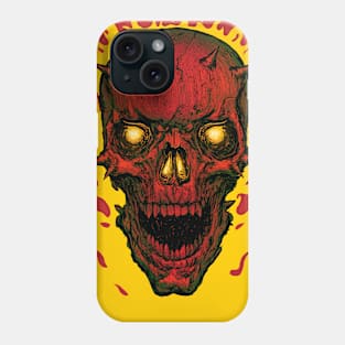 Flaming skull Phone Case