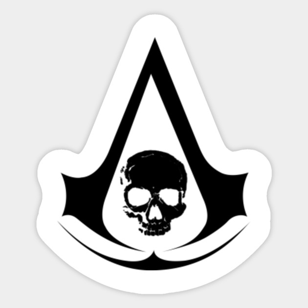 Super AC4 Black Flag Logo - Assassins Creed 4 Black Flag - Sticker MP-19