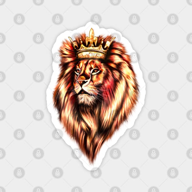 Lion Magnet by MadAbbottDesigns