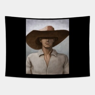 Little Cowboy, Big Hat Tapestry