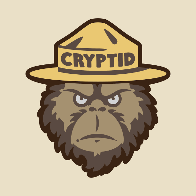 Bigfoot With Cryptid Park Ranger Hat by Pufahl