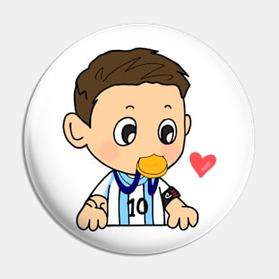 Messi cute doodle Pin