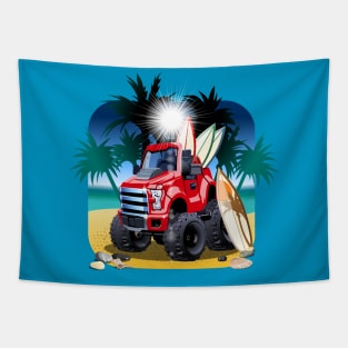 cartoon jeep Tapestry