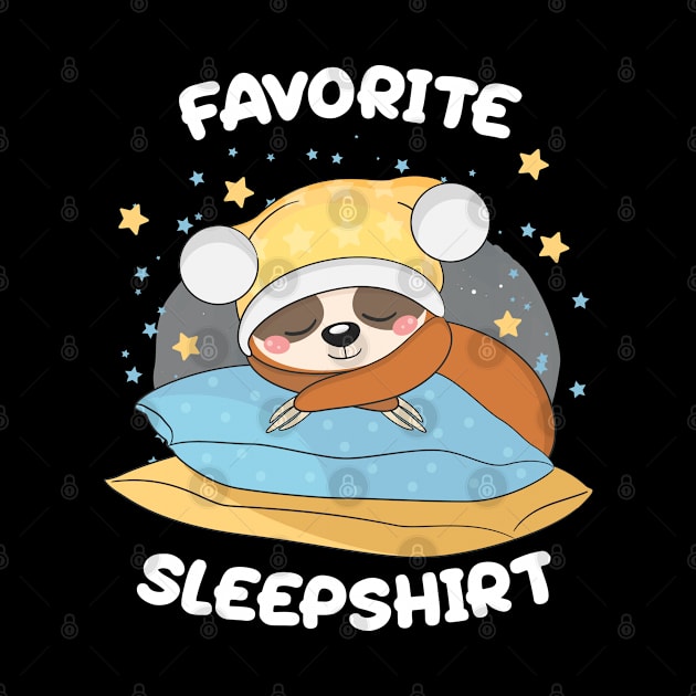 Cute Little Sloth Sleeping Nap Favorite Sleep time Pajama by BadDesignCo