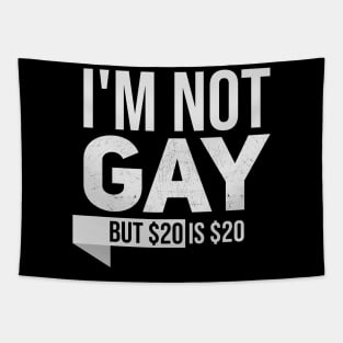 Im not gay but $20 is $20 // Funny tee // Saying Tapestry