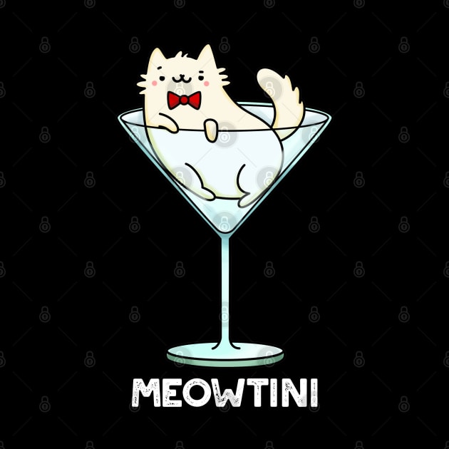 Meowtini Funny Martini Pun by punnybone