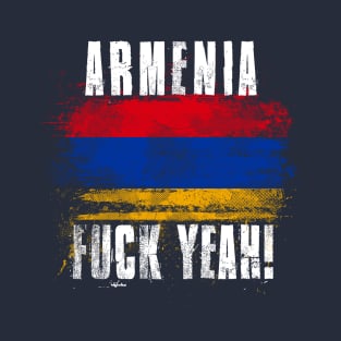 Armenia Fuck Yeah! Wartorn Distressed Flag T-Shirt