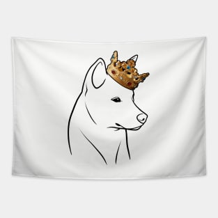 Jindo Dog King Queen Wearing Crown Tapestry