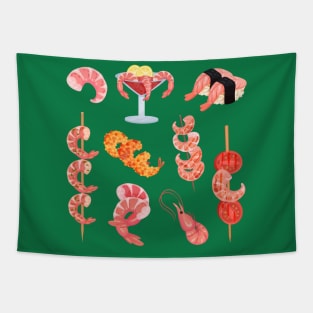 Shrimp collection Tapestry