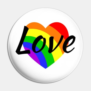 Gay lgbt Rainbow Love Pin