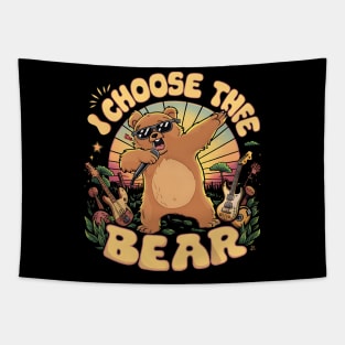 I choose the dabbing Bear Tapestry