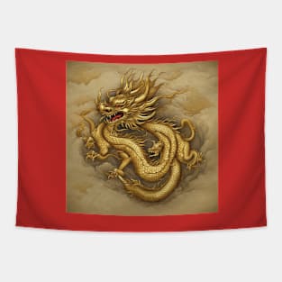 gold dragon Tapestry