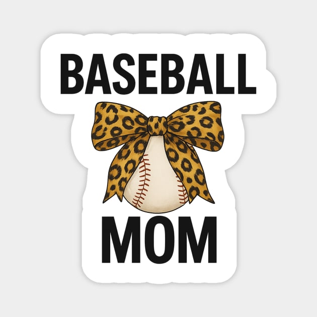 Baseball - Coquette - Bow - Women - Girls - Baseball - Cheer - Mom - Mama Magnet by ArtistTee ⭐⭐⭐⭐⭐