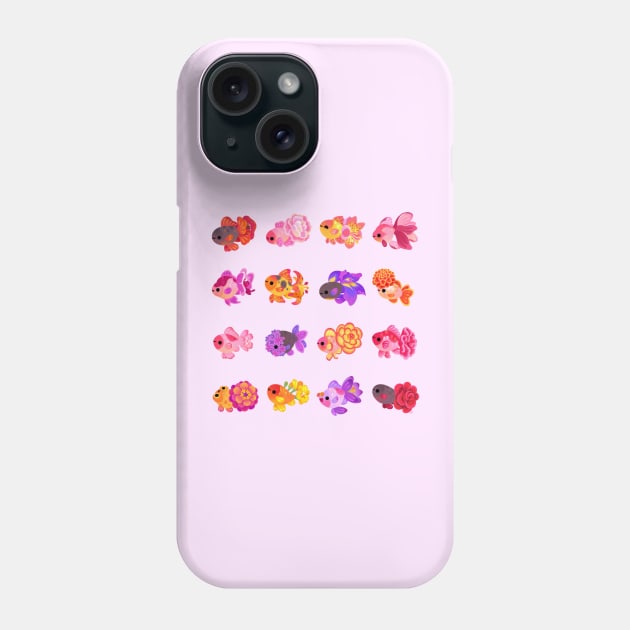 Flower goldfish Phone Case by pikaole