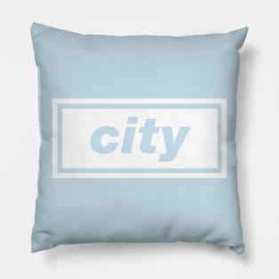 'City' Manchester City FC Oasis inspired design in white Pillow