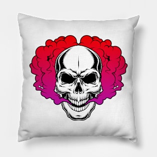 Smoking Skull Pillow